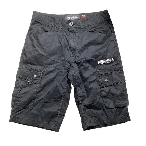 Ecko Unltd Black Cargo Shorts Men’s Size 29 – Streetwear, Utility, Raw Cut - Picture 1 of 8